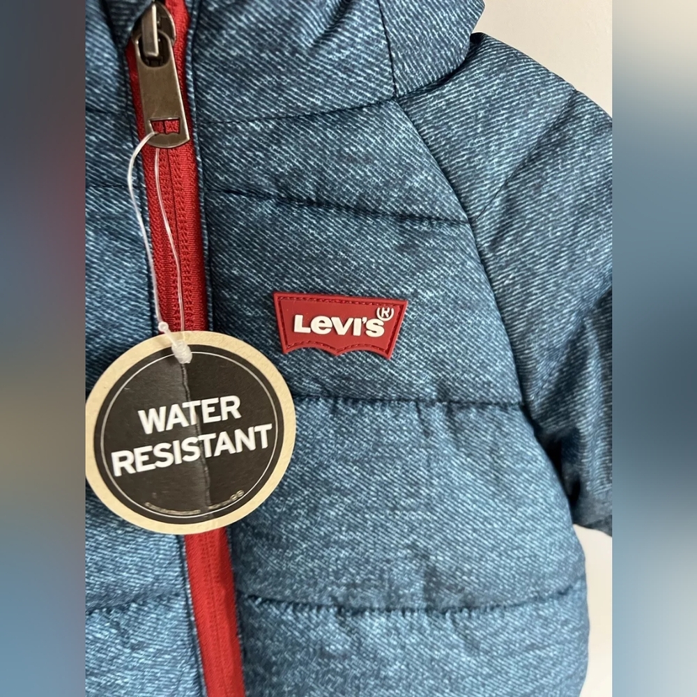 Levi's One piece Snowsuit Baby Boy 6 Months Blue/Red...NWT - Picture 5 of 5